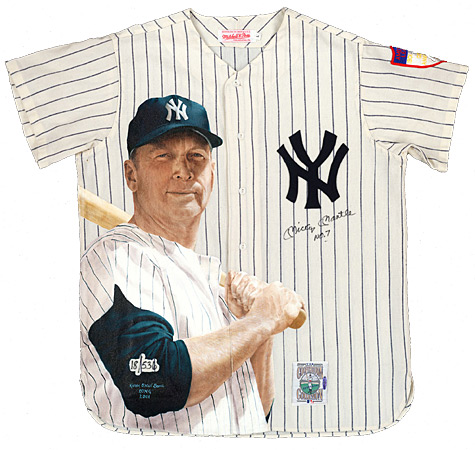 Karen O'Neil Ganci - Hand-Painted Mickey Mantle Jersey