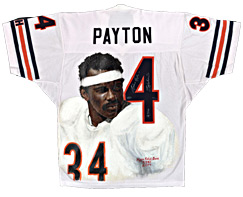 Hand-Painted Walter Payton Football Jersey