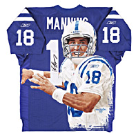 Hand-Painted Peyton Manning Football Jersey