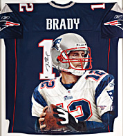 Hand-Painted Tom Brady Football Jersey