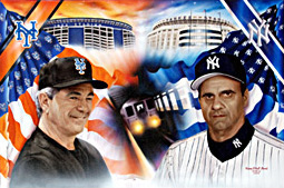 Hand-Painted Original - Yankees / Mets Subway Series